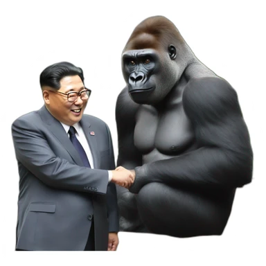 Gorilla meeting Kim yong un sticker