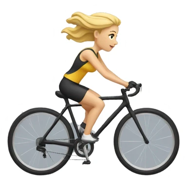 blonde woman Cycling sticker