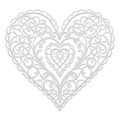 lace heart  sticker
