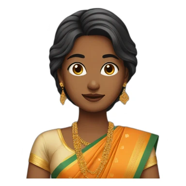 Girl with saree sticker