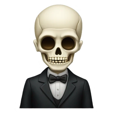 skeleton with a godfather like suit sticker