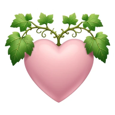 Pale pink heart with the grapevine  sticker