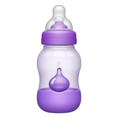 baby bottle white and purple sticker