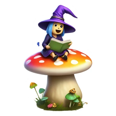Witch pooping money  sticker