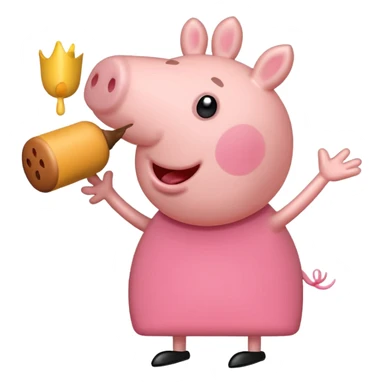 Peppa pig doing the griddy sticker
