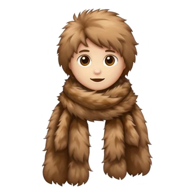 just fur scarf sticker