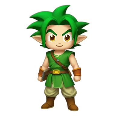 Goku as link from Zelda sticker