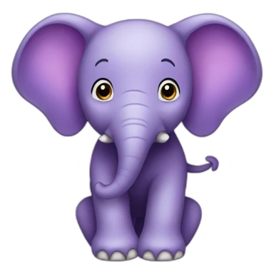 Doudou Éléphant violet sticker