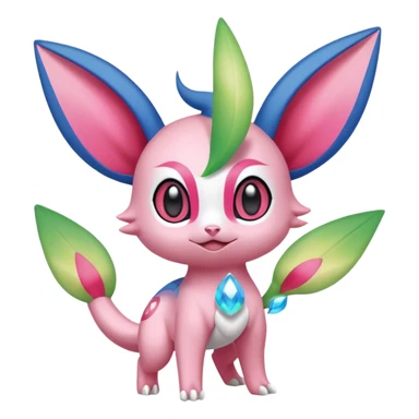  Fey Toony Axew-Celebi-Sylveon-Shaymin-fusion-hybrid sticker