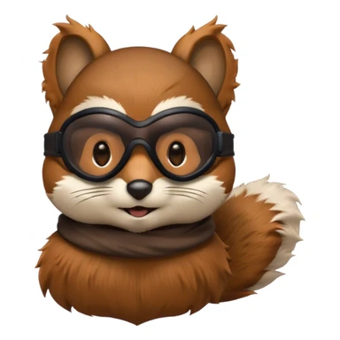 Squirrel wearing a ski mask sticker