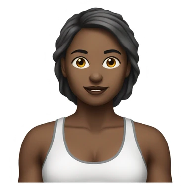 woman gym WHITE SKIN sticker