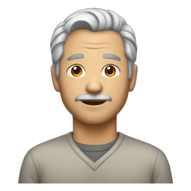 42 years old man with gray hair sticker