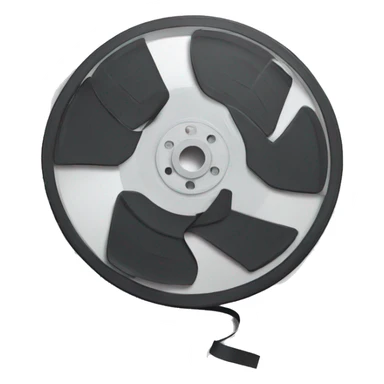 plastic reel with magnetic tape sticker