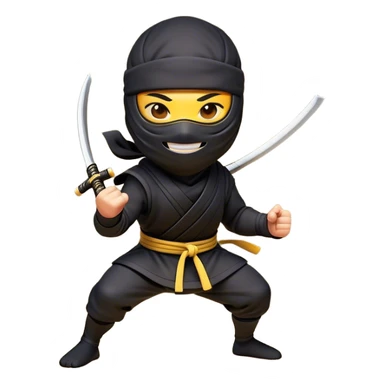 Clash of Clans aesthetic Cheerful Ninja Portrait Emoji, With a bright, confident smile and an alert, relaxed stance, showcasing a streamlined, masked figure with expressive eyes radiating calm determination in natural skin tone, Simplified yet expressive features, highly detailed, glowing with a soft, luminous nocturnal glow, high shine, upbeat and stealthily noble, stylized with an air of modern martial elegance, soft glowing outline, capturing the essence of a cheerful ninja ready for epic covert quests! sticker