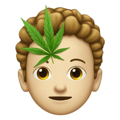 weed nug with face feminine sticker