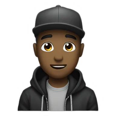 emotions rapper grey black sad happy sticker