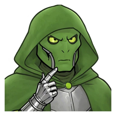 Dr doom saluting sticker