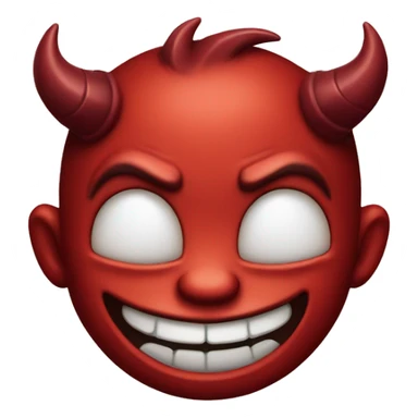 Devil with wink face sticker