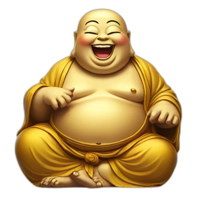 Laughing buddha sticker