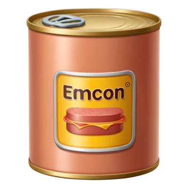 a can of luncheon meat, simple, clear sticker