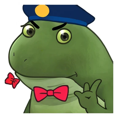 Turtle blowing a kiss sticker