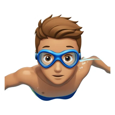 determined pool diver dives into a pool of confidence blue water underneath water water determined look sticker