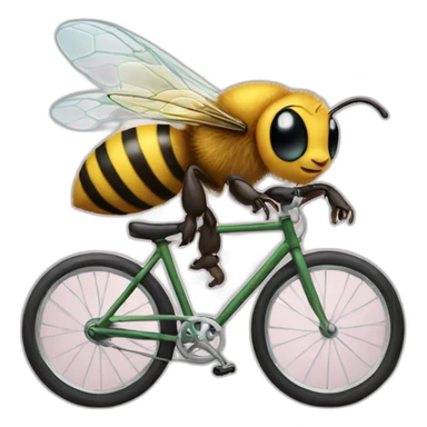bee on a bike sticker