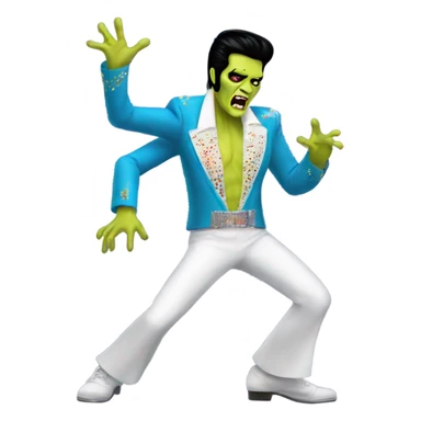 elvis zombie dancing sticker