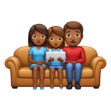 Muslim family on sofa sticker