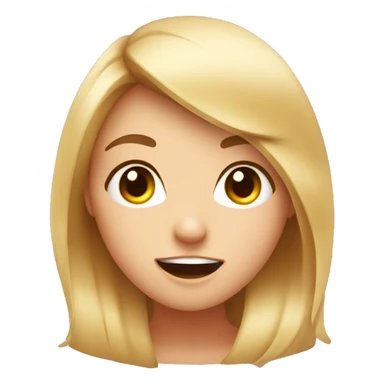 cute face hiting on a girl sticker