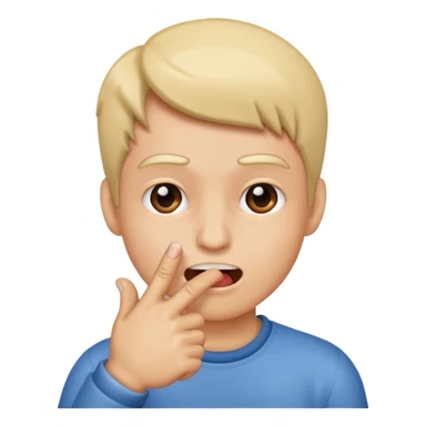 Alguien mordiéndose el dedo índice  sticker