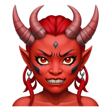 Oni woman  sticker