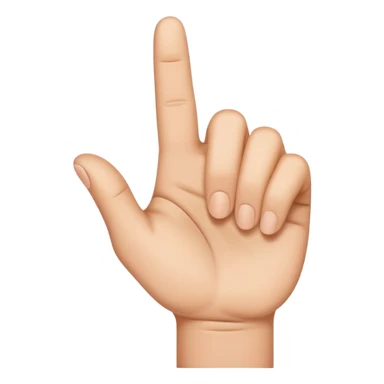 A hand with finger and thumb folded in sticker