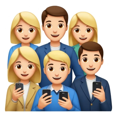 Quiz with happy people without phone sticker