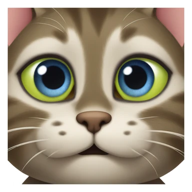 Cute cat eyes like a cat from the cartoon "Shrek" sticker