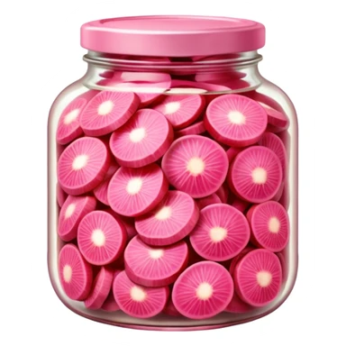 Pink Pickled ginger for sushi sticker