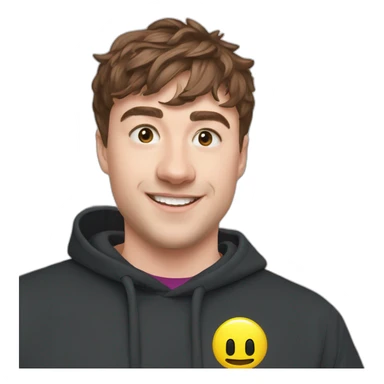 Mrbeast with his merch sticker