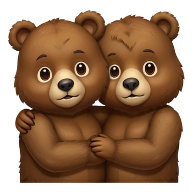 bear with another bear in its arms sticker
