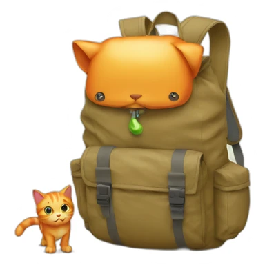 orange-cat-urinating-on-backpack sticker