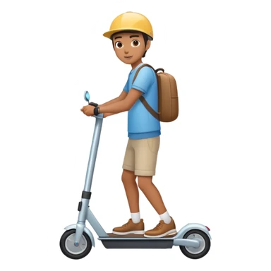 person riding an electric scooter sticker