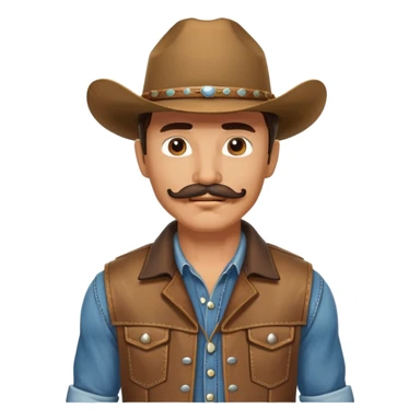Sexy cowboy with mustache  sticker