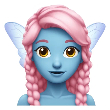 Fairy, pink hair, blue eyes sticker