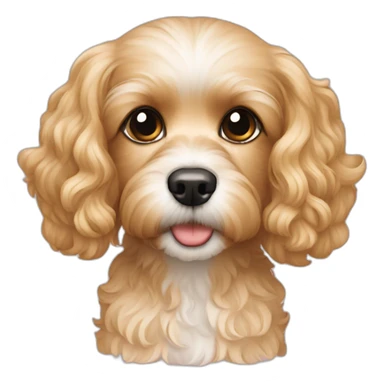 Blonde cavapoo sticker