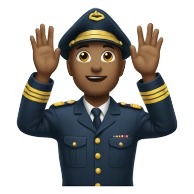 salute ios emoji but with 4 hands instead of just one sticker