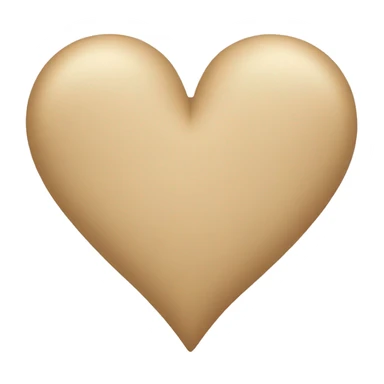 Beige IOS heart sticker