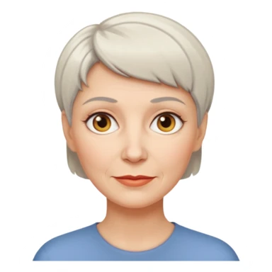 hazme la misma mujer blanca pero mas viejita y con el pelo corto sticker