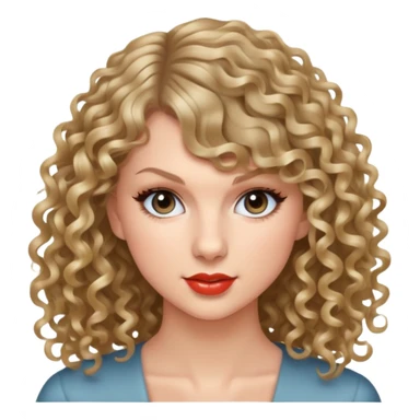 taylor swift tóc xăn dài sticker