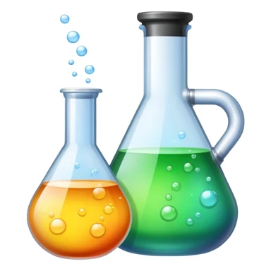 flask of bubbling chemicals sticker