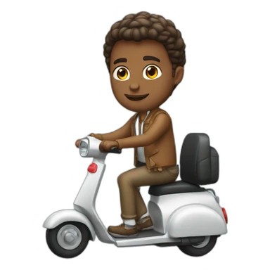 francois holland sur un scooter sticker