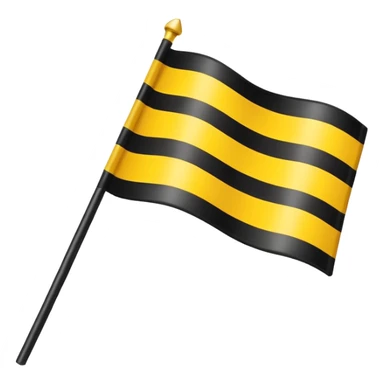 Create 2 yellow lined and 1 black lined flag emoji and put black line between yellow lines sticker
